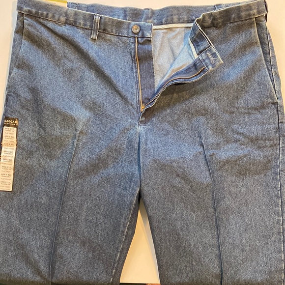 Haggar SZ 44 x 32 Denim Blue Jeans Classic Fit  Stretch Denim New D15 - Picture 3 of 13
